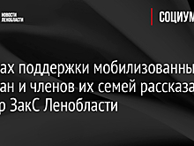 О мерах поддержки мобилизованных граждан и членов их семей рассказал спикер ЗакС Ленобласти
