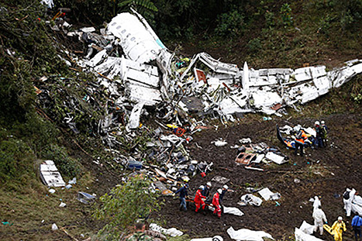 Названа причина крушения самолета с футболистами в Колумбии