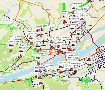 Следить за работой уборочной техники в Красноярске теперь можно онлайн