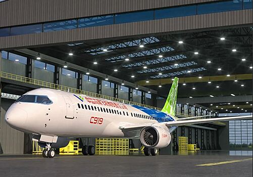 В Китае сертифицировали новый пассажирский самолет COMAC C919