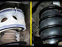 Вставки в пружины вместо пневмобаллонов - станет ли подвеска мягче?