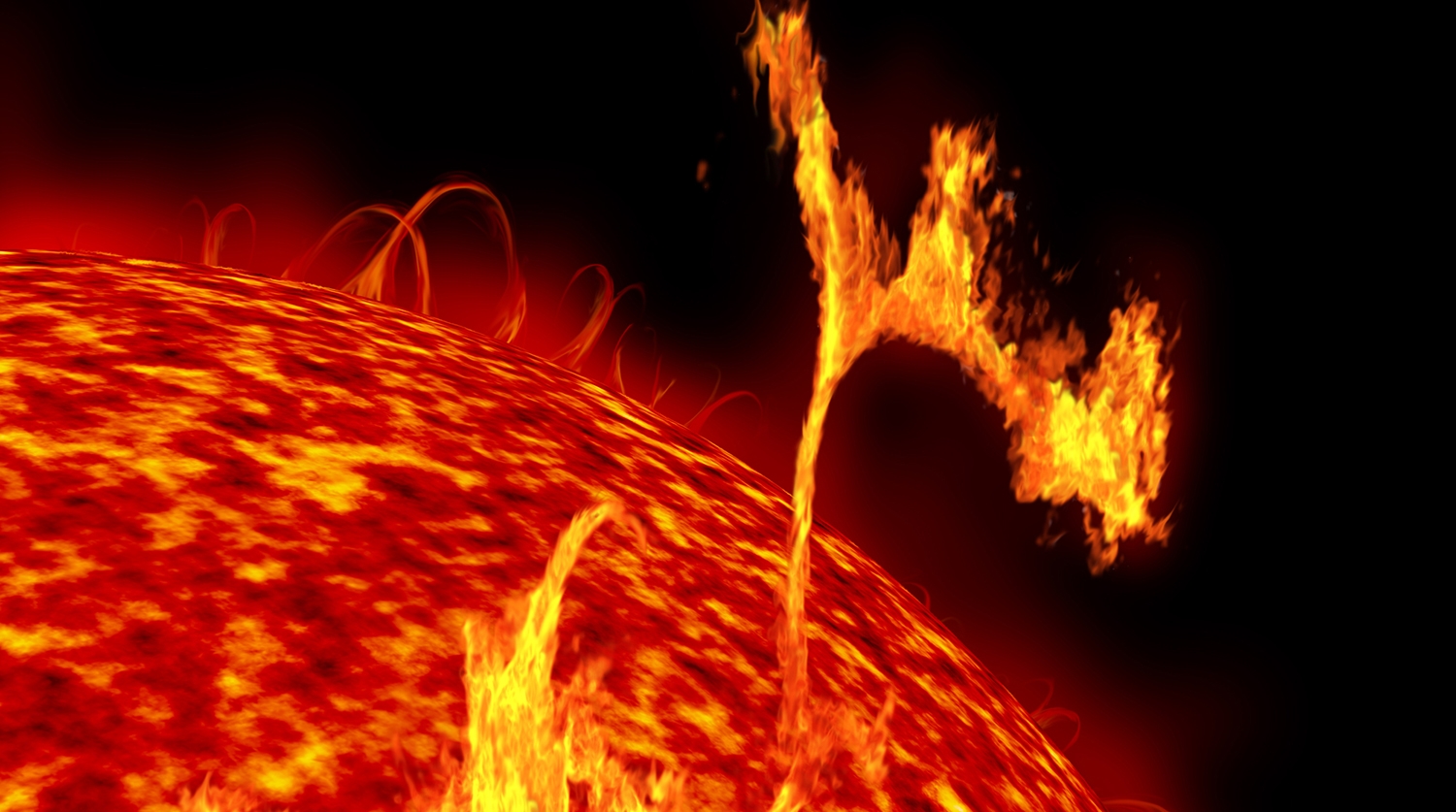 Ученые зафиксировали редчайший четверной мегавзрыв на Солнце