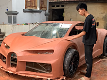Посмотрите на реплику Bugatti Chiron из глины