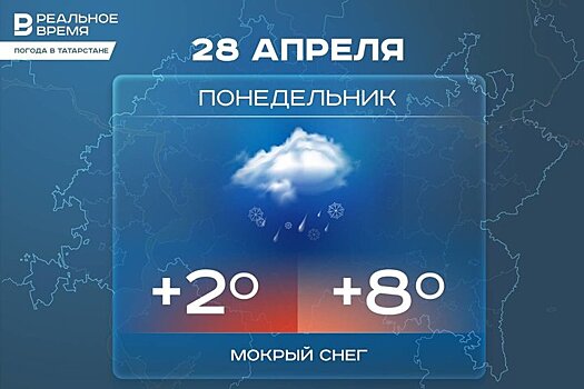 Сегодня в Татарстане ожидается мокрый снег и до +8 градусов