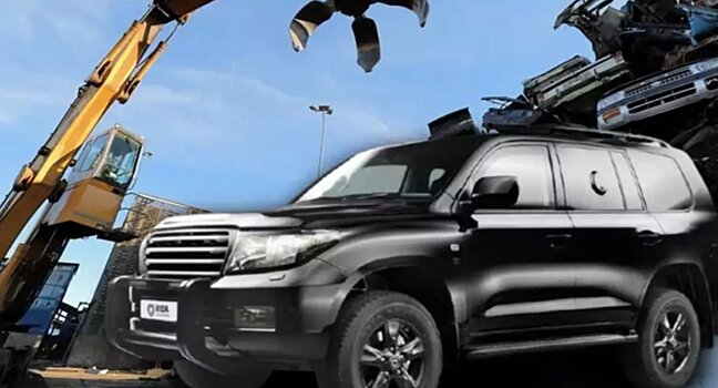 В Сети показали попытку утилизации бронированного Toyota Land Cruiser 200