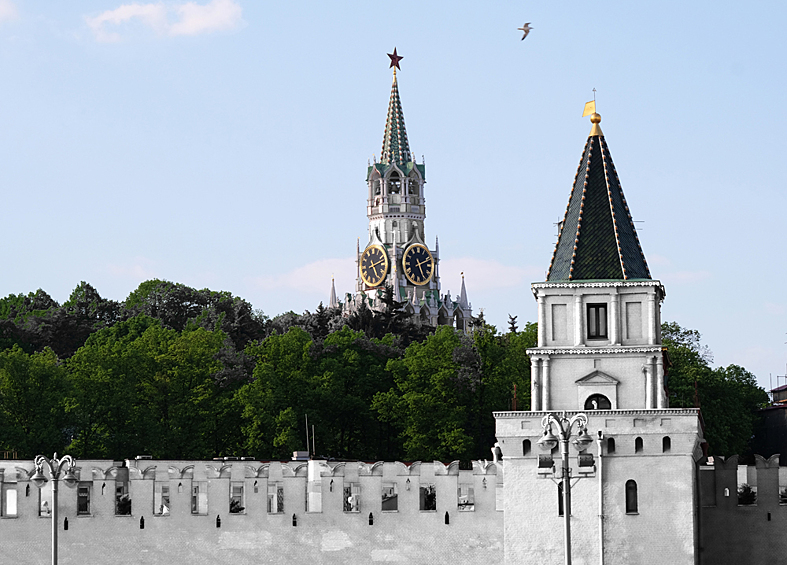 Кроме того, если покрасить стену люминесцентной краской, то светящаяся в темноте Кремлевская стена, станет напоминанием о нашей зубастости врагам Отечества. 