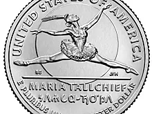 Прима-балерина Мария Толчиф на американском квотере