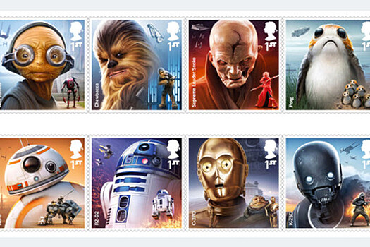 В Британии выпустили марки со "скрытыми" рисунками в честь "Звездных войн"