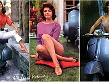 Заводи мотор! Известные красотки 60-х годов со скутером Vespa