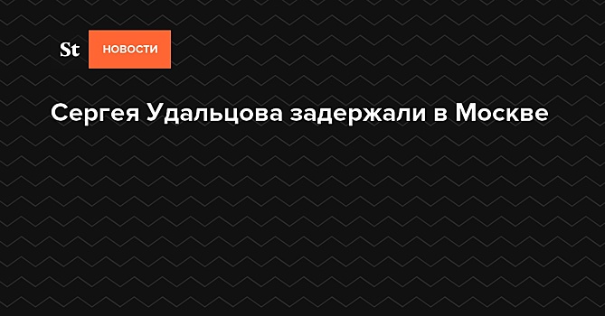 Сергея Удальцова задержали в Москве