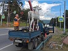 Легендарный олень с Агинского тракта покинул постамент