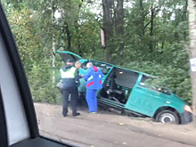 ДТП во Всеволожском районе — две машины в кювете