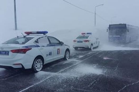 На севере Красноярского края в условиях снежной пурги произошло ДТП