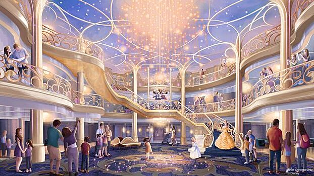 Disney показал интерьеры своего нового круизного лайнера с Рапунцель