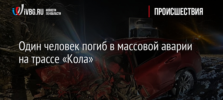 Один человек погиб в массовой аварии на трассе «Кола»