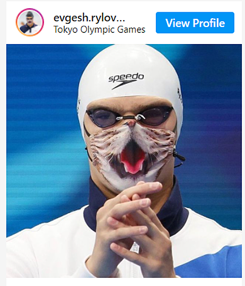 Российский пловец Евгений Рылов взял медаль, но на церемонию награждения ему запретили выходить в маске с котом. Парень заявил, что спорить с организаторами олимпиады не стал, а маску носил только потому, "что очень любит котиков".