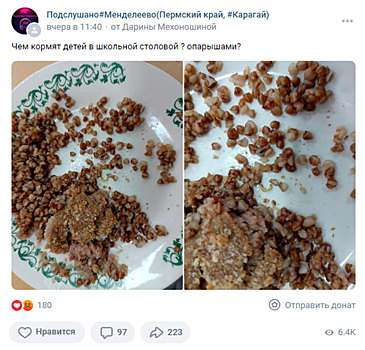В Пермском крае школу ждет проверка из-за червей в каше