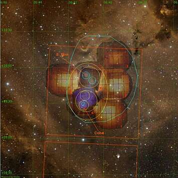 Астрономы изучили структуру скопления NGC 2264