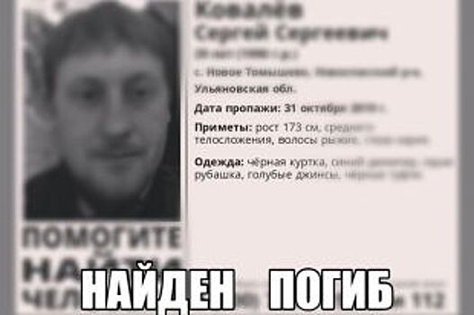 29-летний мужчина, пропавший в Новоспасском районе, погиб
