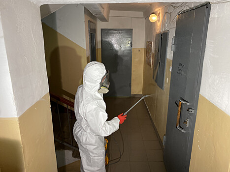 Больше 1,5 тысячи подъездов ежедневно дезинфицирует домоуправляющая компания Московского района