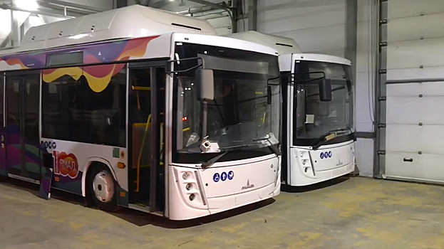 Великолепная семёрка: в Салехард приехали юбилейные автобусы. ВИДЕО