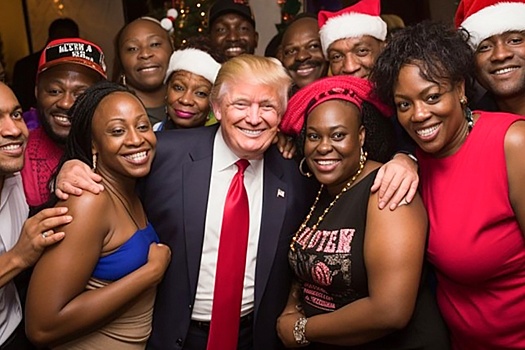 В США появились созданные ИИ фейковые фото Трампа с чернокожими избирателями