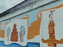 Студенты создали 80-метровое граффити на набережной Волгограда