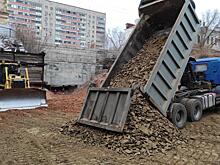 Первые кубометры земли выгрузили в котлован «Атриума» в Оренбурге