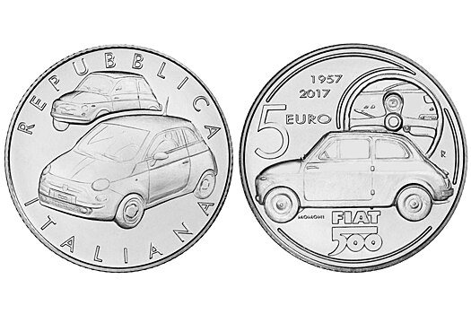 В Италии выпустили монету в честь Fiat 500