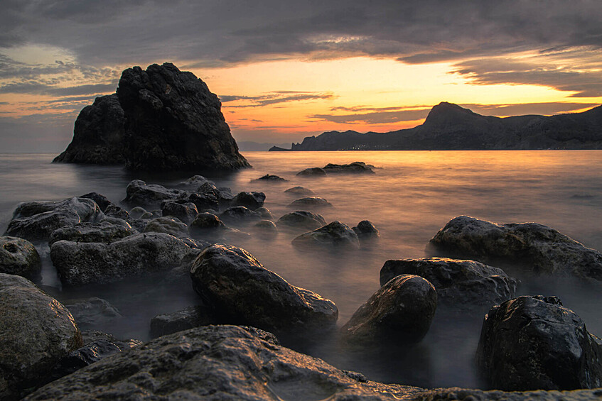 Малыгин Андрей.   Закат у мыса Алчак