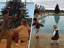 Модель Рози Хантингтон-Уайтли опубликовала фото детей в Лондоне