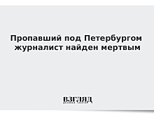 Пропавший под Петербургом журналист найден мертвым