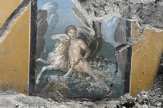 В Помпеях нашли отлично сохранившуюся фреску с Фриксом и Геллой