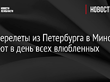 Авиаперелеты из Петербурга в Минск откроют в день всех влюбленных