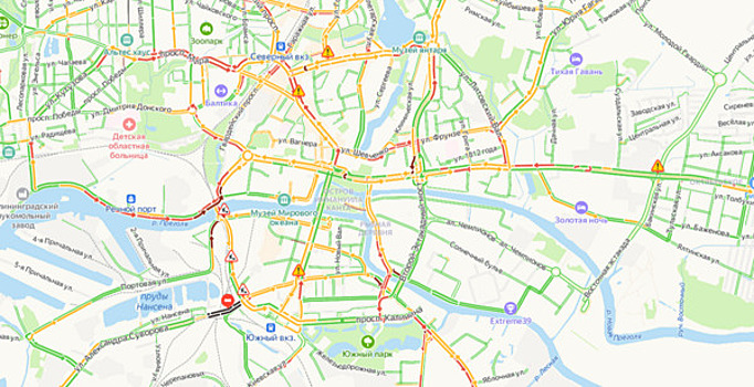 Высокий мост, Ленпроспект и площадь Василевского: где в Калининграде в понедельник вечером собрались пробки