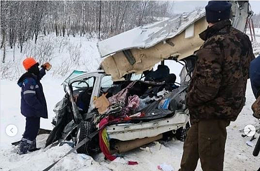 Водитель легковушки врезался в грузовик на трассе в ЕАО