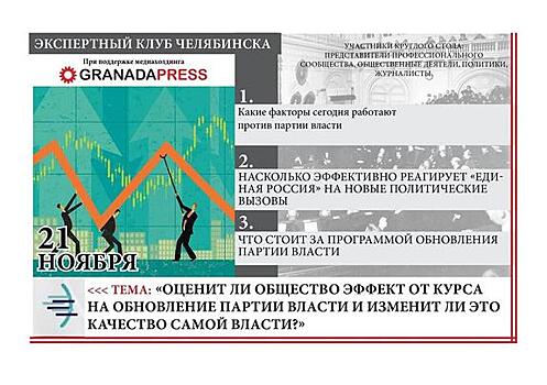 Челябинские эксперты обсудят эффективность партии власти