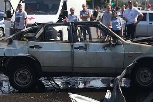 В российском городе взорвался газ в машине с двумя детьми