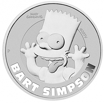 Барт Симпсон на серебряном долларе