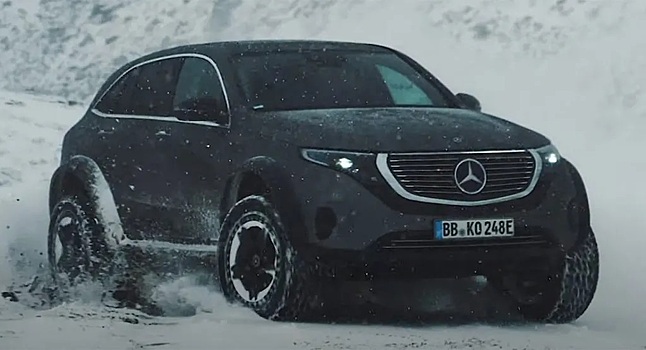  		 			Хардкорный Mercedes EQC 4 х 4 протестировали на бездорожье в Италии 		 	