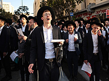 Ортодоксальные евреи вышли на акцию против призыва в армию в Иерусалиме