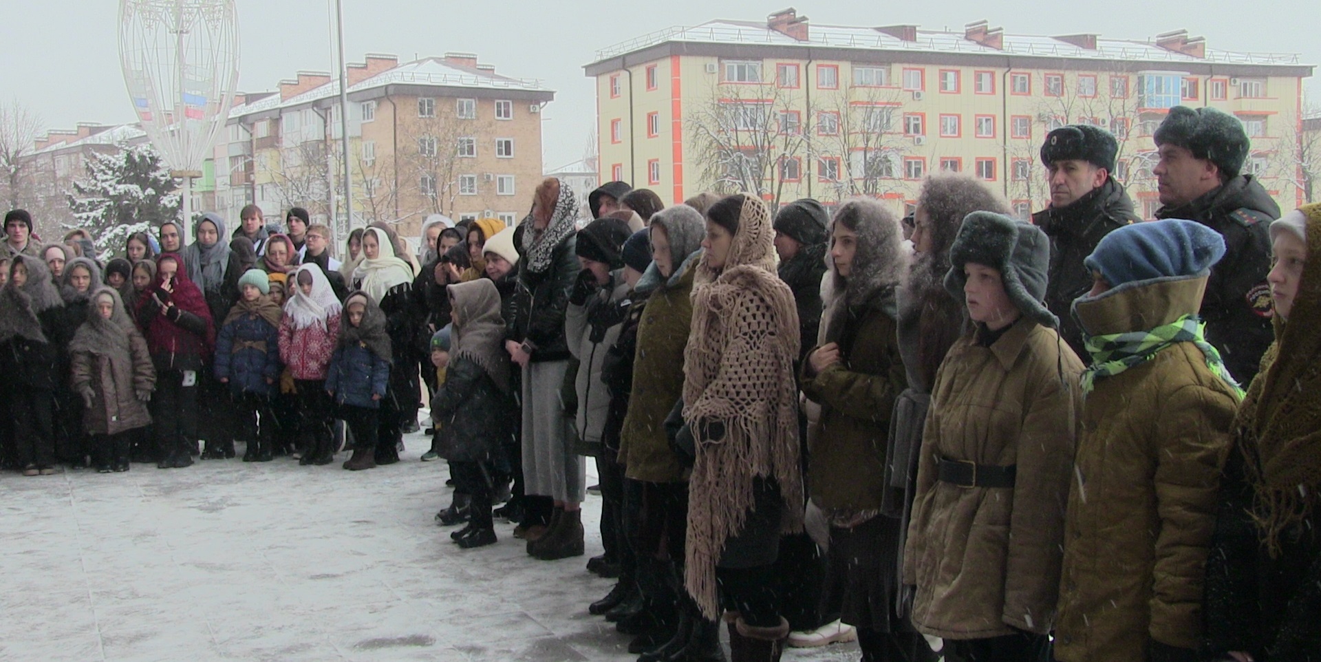 В Моздоке провели памятную акцию к 80-летию снятия блокады Ленинграда с реконструкцией событий тех дней