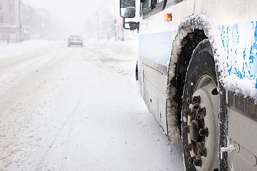 В области фургон наехал на женщину, которая выбежала из-за автобуса