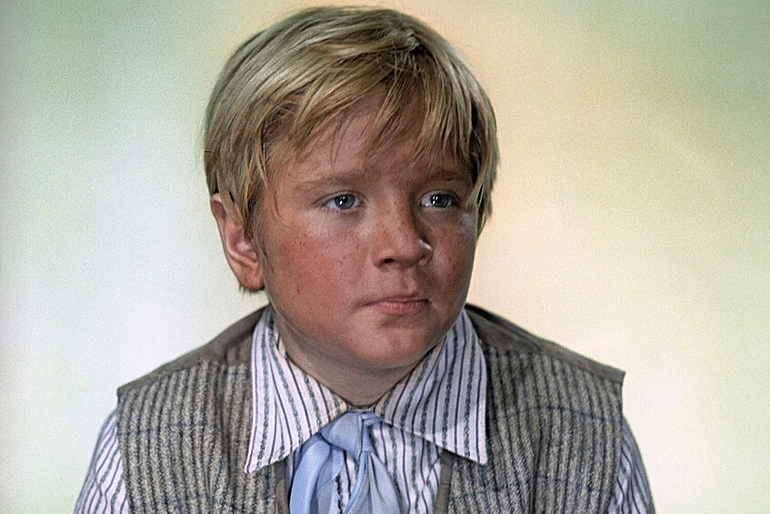 Актер Роман Мадянов в роли Гека Финна в кинофильме «Совсем пропащий», 1973 год