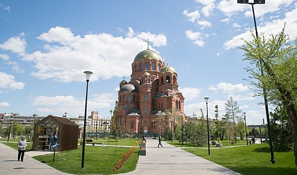 В Волгограде завершаются работы по воссозданию храма Александра Невского