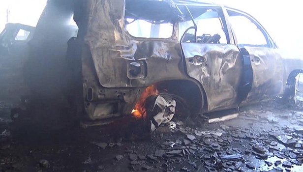 В Казахстане на штрафстоянке сгорели 45 машин