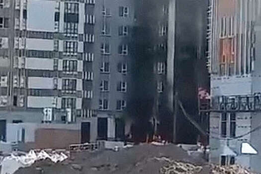 "360": пожар произошел на стройплощадке в районе Строгино в Красногорске
