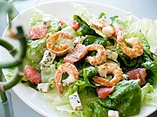 Пп-салат с креветками и мятной заправкой- необычная альтернатива привычным блюдам