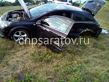 В массовой аварии под Вольском столкнулись четыре автомобиля