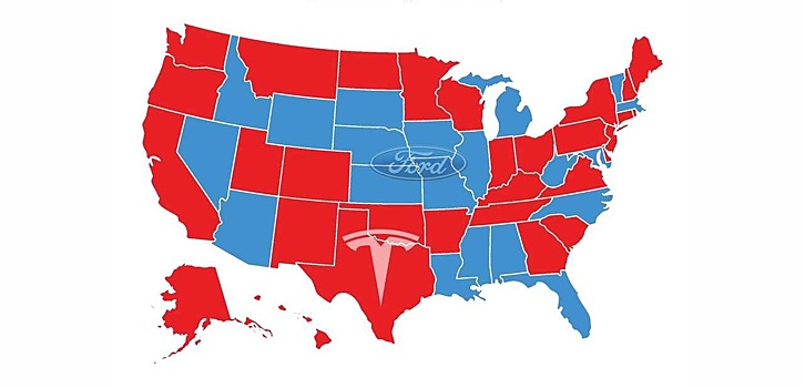 Почти половина американцев выберут Ford вместо Tesla